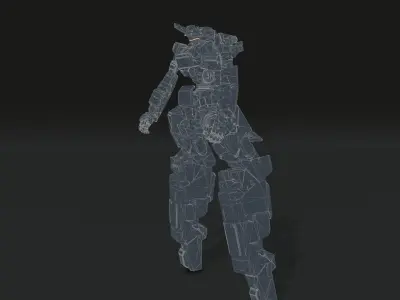 scifi-model553 futuristic robot 3D model