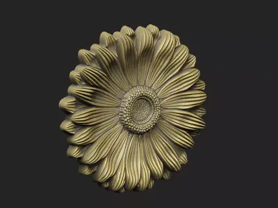 motif daisy decor organic geometric funiture classical cnc 3D print model