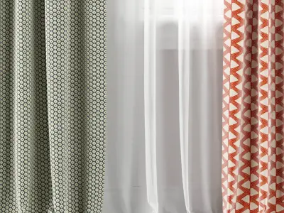 Curtain Set 214C 3D model