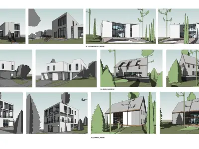 30 Houses pack - Revit 3D model