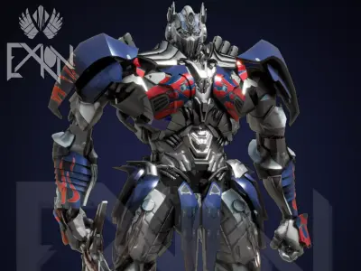 Transformers Optimus Prime DLX TLK Low-poly 3D model