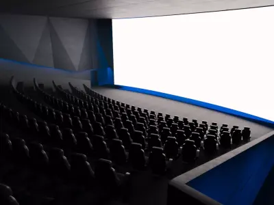 Modern High Tech Cinema Movie Theater 3D model