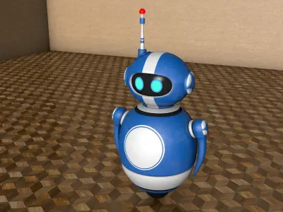 Robot with Rig 3D model