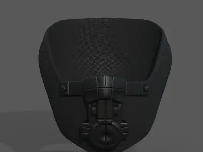 Gas mask respirator scifi futuristic 3d  Low-poly 3D model