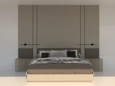 Serena Light Elegance Bed Set - sunrise  3D model