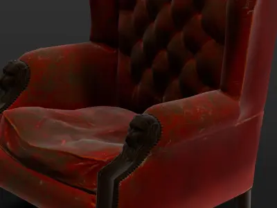 Chair 3D Model Low-poly 3D model