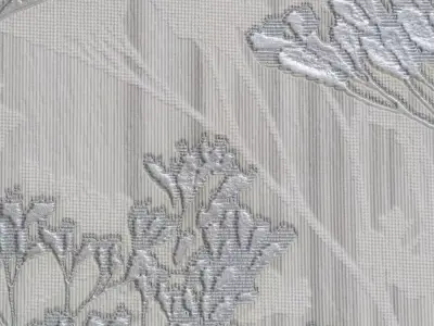 Silver Botanical Stripe Wallpaper  Texture