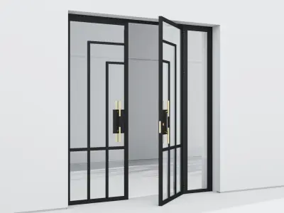 Aluminium door 224 3D model