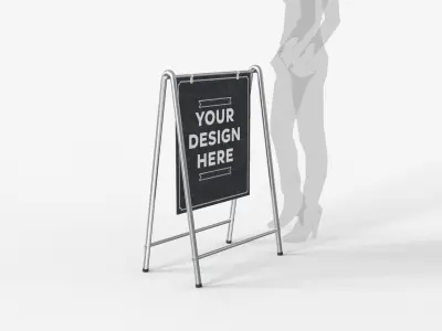 Stand Street Banner 3D model