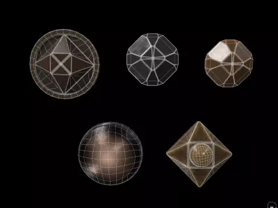 Forged iron metal nails set iron tools bolts 3D Print Low-poly 3D model