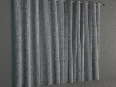 Curtin curtain Free low-poly 3D model