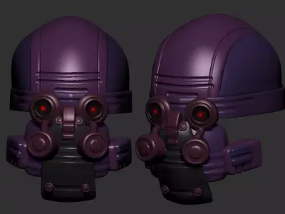 helmet high poly sculpt 3d printable ver 7 3D model 3D model 161