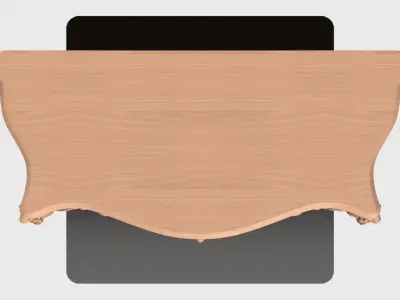 Carved console 4 leg table for CNC 03  3D model