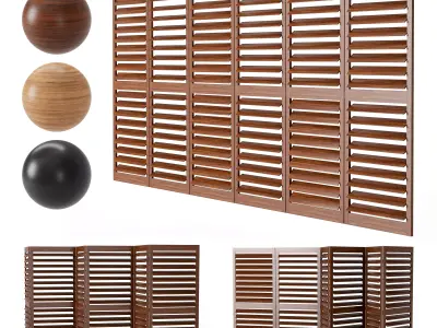 Wooden Curtain  3D model