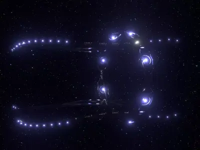 Abstract alien ship 1 3D model