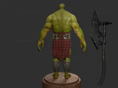 orc creature Low-poly 3D model