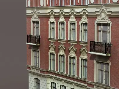 Apartment House 145 Low Poly Low-poly 3D model