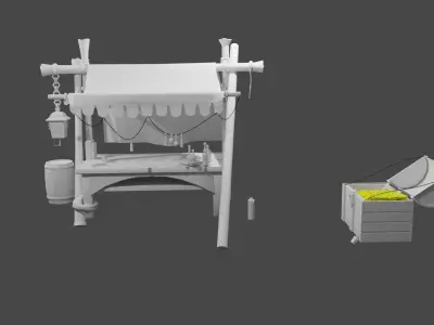 Medieval Shop Free 3D model