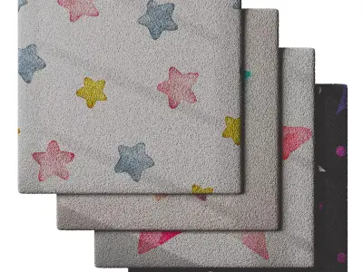 Kids Carpet Set 30 3D model