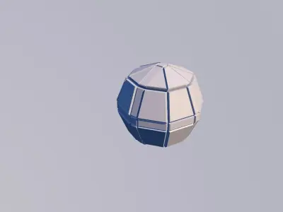 Sci Fi Object No13 - Pyramid Sphere Torus 2019 Low Poly 3D model