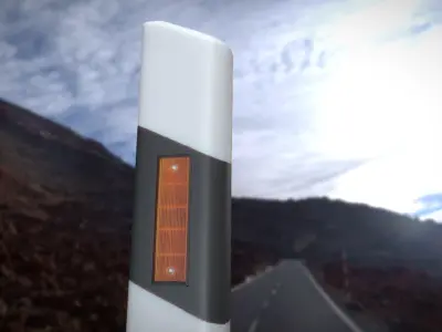 Roadside posts low-poly Low-poly 3D model