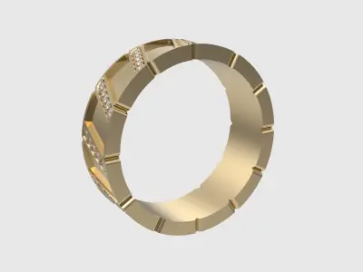 Embellished Channel Set Band JDBCo 3D print model