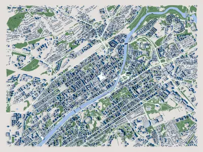 Turku City Finland 3D model