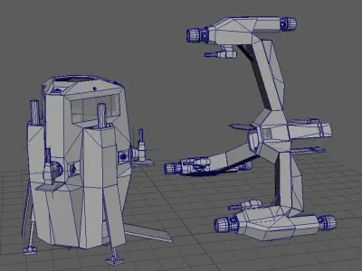 scifi ships 3D model