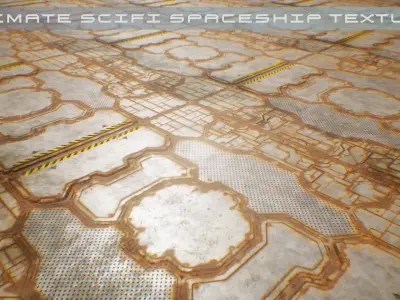 PBR Sci-Fi Spaceship Texture 08 Low-poly 3D model