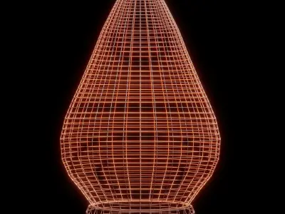 Salt lamp - Drop shaped Low-poly 3D model