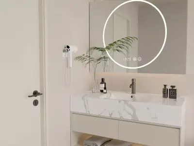 Modern Smart Bathroom 3D model