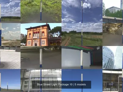 Blue Street Light Package 10