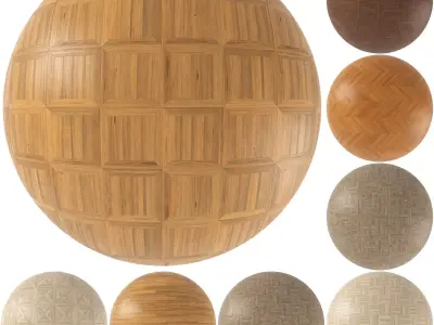 Parquet - Laminate - Wooden floor 8 in 1 3D model