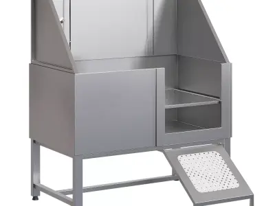 Compact Pro  Standard Grooming Bath with Ramp 3D model