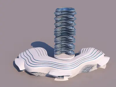 0114 - Organic Skyscraper 3D model