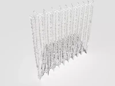 Lace Curtain Short 3D model