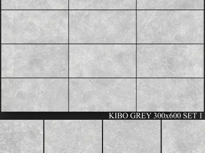 Yurtbay Seramik Kibo Grey 300x600 Set 1 3D model