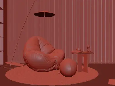modern sofa chair  3D model