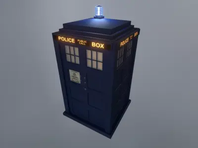 DOCTOR WHO - DAVID TENNANT TARDIS - Rogue Film Productions Low-poly 3D model