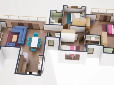 3D Floor Plan Model 59 3D model
