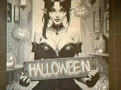 Devil Girl Halloween Lithophane 3D print model