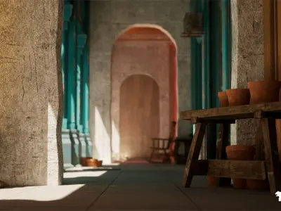 Havana Street Environment Low-poly 3D model