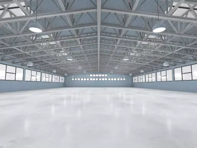 Warehouse industrial building 3D model