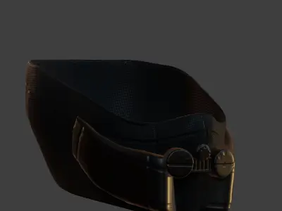 Gas mask helmet 3d model scifi Low-poly  Low-poly 3D model 217