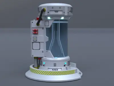 Sci-Fi Cryopod - Capsule Low-poly 3D model