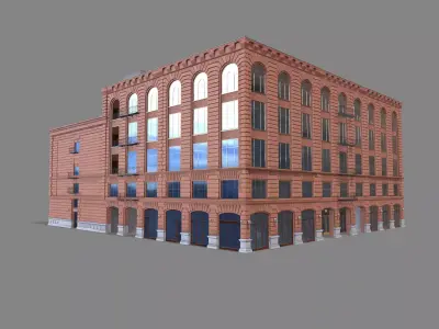 210 Spear Street Building San Francisco Low-poly 3D model