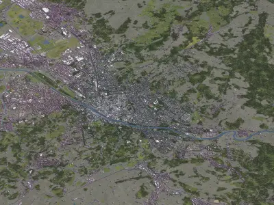Florence - Firenze - 3D City Topography Terrain 3D Model Pack