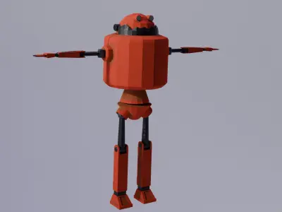 3d robot  Low-poly 3D model