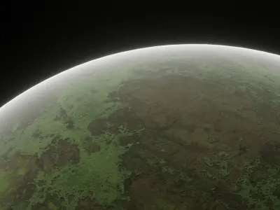 Planet Space Ready to game  Low-poly 3D model get