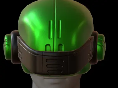 Gas mask helmet 3d model scifi Low-poly  Low-poly 3D model 275